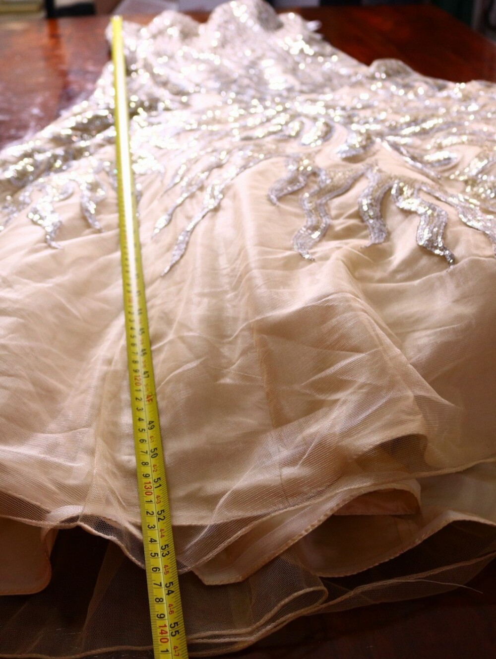 NWT Tony Bowls Gold Sequin Formal Gown Sz 10 Prom Wedding Pageant - Picture 9 of 16